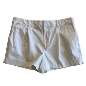 Banana Republic White Minimalist Preppy Nautical Tailored Shorts Size 14P